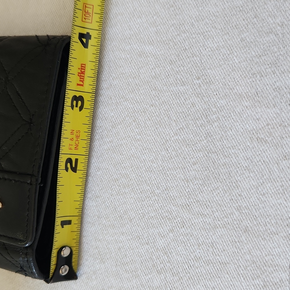 MCM Trifold Quilted Black Leather Wallet - Picture 9 of 11